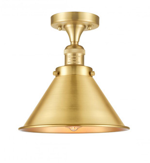 Briarcliff - 1 Light - 10 inch - Satin Gold - Semi-Flush Mount (3442|517-1CH-SG-M10-SG)