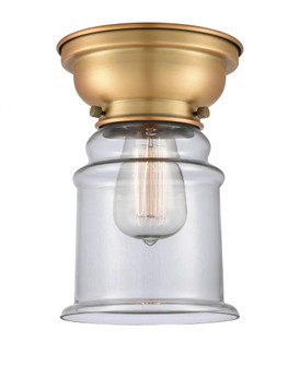 Canton - 1 Light - 6 inch - Brushed Brass - Flush Mount (3442|623-1F-BB-G182)