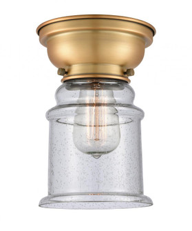 Canton - 1 Light - 6 inch - Brushed Brass - Flush Mount (3442|623-1F-BB-G184-LED)