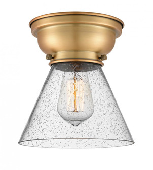 Cone - 1 Light - 8 inch - Brushed Brass - Flush Mount (3442|623-1F-BB-G44)