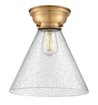 Cone - 1 Light - 12 inch - Brushed Brass - Flush Mount (3442|623-1F-BB-G44-L)
