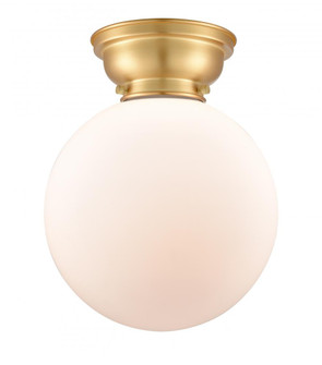 Beacon - 1 Light - 10 inch - Satin Gold - Flush Mount (3442|623-1F-SG-G201-10-LED)