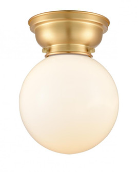 Beacon - 1 Light - 8 inch - Satin Gold - Flush Mount (3442|623-1F-SG-G201-8)