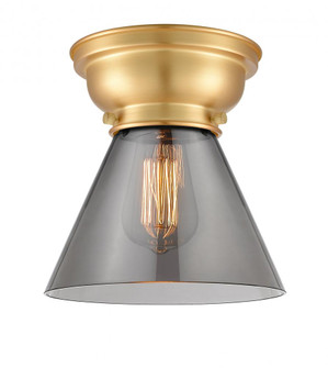 Cone - 1 Light - 8 inch - Satin Gold - Flush Mount (3442|623-1F-SG-G43-LED)