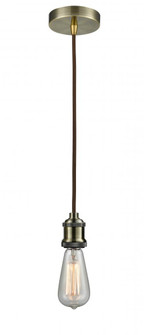 Edison - 1 Light - 2 inch - Antique Brass - Cord hung - Mini Pendant (3442|100AB-10BR-1AB)