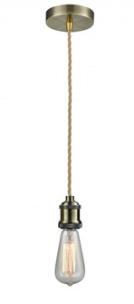 Edison - 1 Light - 2 inch - Antique Brass - Cord hung - Mini Pendant (3442|100AB-10RE-1AB)