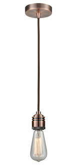 Winchester - 1 Light - 2 inch - Antique Copper - Cord hung - Mini Pendant (3442|100AC-10BR-2AC)