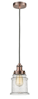 Edison - 1 Light - 8 inch - Antique Copper - Cord hung - Mini Pendant (3442|100AC-10GY-1H-AC-G184)