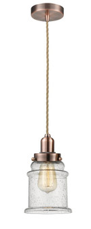 Whitney - 1 Light - 8 inch - Antique Copper - Cord hung - Mini Pendant (3442|100AC-10RE-0H-AC-G184)