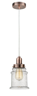 Whitney - 1 Light - 8 inch - Antique Copper - Cord hung - Mini Pendant (3442|100AC-10W-0H-AC-G184)