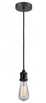 Edison - 1 Light - 2 inch - Matte Black - Cord hung - Mini Pendant (3442|100BK-10BK-1BK)