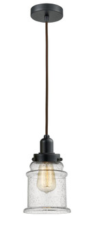 Whitney - 1 Light - 8 inch - Matte Black - Cord hung - Mini Pendant (3442|100BK-10BR-0H-BK-G184)