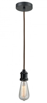 Edison - 1 Light - 2 inch - Matte Black - Cord hung - Mini Pendant (3442|100BK-10BR-1BK)