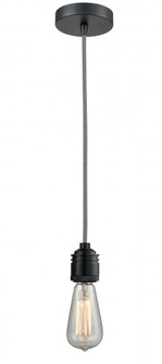 Winchester - 1 Light - 2 inch - Matte Black - Cord hung - Mini Pendant (3442|100BK-10BW-2BK)