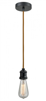 Edison - 1 Light - 2 inch - Matte Black - Cord hung - Mini Pendant (3442|100BK-10CR-1BK)
