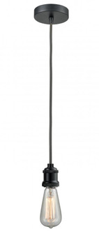 Edison - 1 Light - 2 inch - Matte Black - Cord hung - Mini Pendant (3442|100BK-10GY-1BK)
