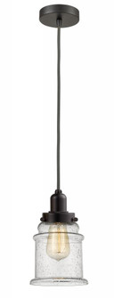 Whitney - 1 Light - 8 inch - Oil Rubbed Bronze - Cord hung - Mini Pendant (3442|100OB-10GY-0H-OB-G184)