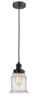 Edison - 1 Light - 8 inch - Oil Rubbed Bronze - Cord hung - Mini Pendant (3442|100OB-10GY-1H-OB-G184)