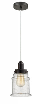 Whitney - 1 Light - 8 inch - Oil Rubbed Bronze - Cord hung - Mini Pendant (3442|100OB-10W-0H-OB-G184)