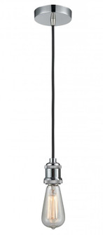 Edison - 1 Light - 2 inch - Polished Chrome - Cord hung - Mini Pendant (3442|100PC-10BK-1PC)