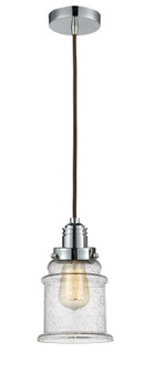Winchester - 1 Light - 8 inch - Polished Chrome - Cord hung - Mini Pendant (3442|100PC-10BR-2H-PC-G184)