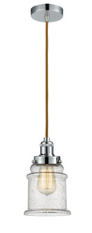 Edison - 1 Light - 8 inch - Polished Chrome - Cord hung - Mini Pendant (3442|100PC-10CR-1H-PC-G184)