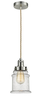 Edison - 1 Light - 8 inch - Satin Nickel - Cord hung - Mini Pendant (3442|100SN-10RE-1H-SN-G184)