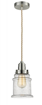 Winchester - 1 Light - 8 inch - Satin Nickel - Cord hung - Mini Pendant (3442|100SN-10RE-2H-SN-G184)
