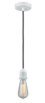 Whitney - 1 Light - 2 inch - White - Cord hung - Mini Pendant (3442|100W-10BK-0W)