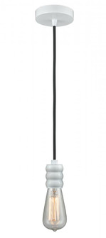Gatsby - 1 Light - 2 inch - White - Cord hung - Mini Pendant (3442|100W-10BK-5W)