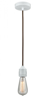Winchester - 1 Light - 2 inch - White - Cord hung - Mini Pendant (3442|100W-10BR-2W)