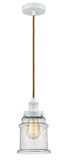 Edison - 1 Light - 8 inch - White - Cord hung - Mini Pendant (3442|100W-10CR-1H-W-G184)