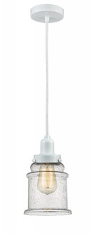 Whitney - 1 Light - 8 inch - White - Cord hung - Mini Pendant (3442|100W-10W-0H-W-G184)