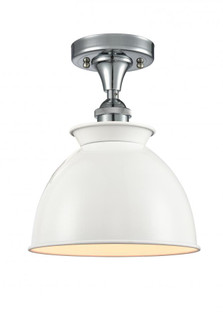 Adirondack - 1 Light - 8 inch - Polished Chrome - Semi-Flush Mount (3442|516-1C-PC-M14-W-LED)