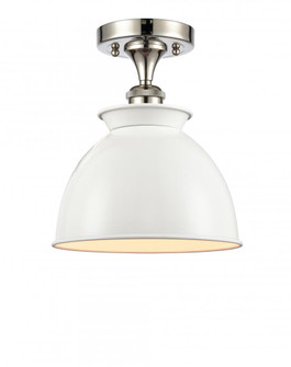 Adirondack - 1 Light - 8 inch - Polished Nickel - Semi-Flush Mount (3442|516-1C-PN-M14-W)
