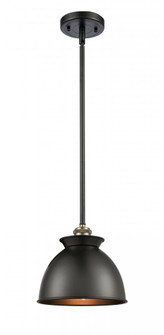 Adirondack - 1 Light - 8 inch - Black Antique Brass - Mini Pendant (3442|516-1S-BAB-M14-BK-LED)