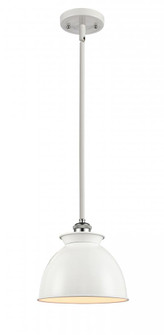 Adirondack - 1 Light - 8 inch - White Polished Chrome - Mini Pendant (3442|516-1S-WPC-M14-W)