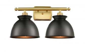 Adirondack - 2 Light - 18 inch - Satin Gold - Bath Vanity Light (3442|516-2W-SG-M14-BK)