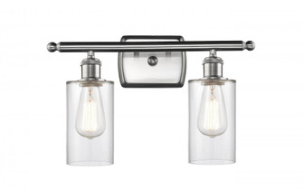 Clymer - 2 Light - 14 inch - Brushed Satin Nickel - Bath Vanity Light (3442|516-2W-SN-G802-LED)