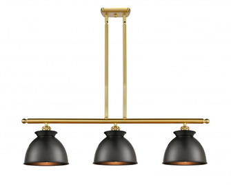 Adirondack - 3 Light - 36 inch - Satin Gold - Stem hung - Island Light (3442|516-3I-SG-M14-BK-LED)