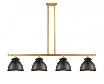 Adirondack - 4 Light - 48 inch - Satin Gold - Stem hung - Island Light (3442|516-4I-SG-M14-BK-LED)
