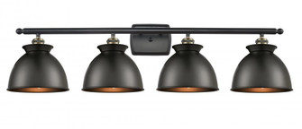 Adirondack - 4 Light - 38 inch - Black Antique Brass - Bath Vanity Light (3442|516-4W-BAB-M14-BK-LED)