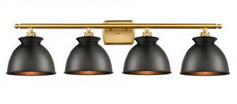 Adirondack - 4 Light - 38 inch - Satin Gold - Bath Vanity Light (3442|516-4W-SG-M14-BK)
