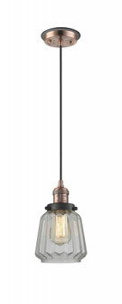 Chatham - 1 Light - 7 inch - Antique Copper - Cord hung - Mini Pendant (3442|201CBP-ACBK-G142)