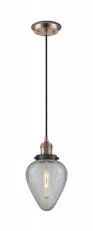 Geneseo - 1 Light - 7 inch - Antique Copper - Cord hung - Mini Pendant (3442|201CBP-ACBK-G165)