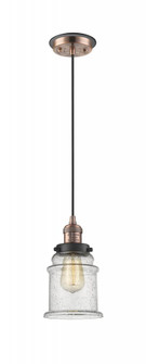 Canton - 1 Light - 6 inch - Antique Copper - Cord hung - Mini Pendant (3442|201CBP-ACBK-G184)