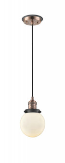 Beacon - 1 Light - 6 inch - Antique Copper - Cord hung - Mini Pendant (3442|201CBP-ACBK-G201-6)