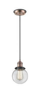 Beacon - 1 Light - 6 inch - Antique Copper - Cord hung - Mini Pendant (3442|201CBP-ACBK-G202-6)