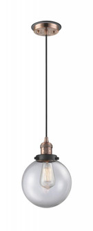 Beacon - 1 Light - 8 inch - Antique Copper - Cord hung - Mini Pendant (3442|201CBP-ACBK-G202-8)