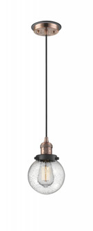 Beacon - 1 Light - 6 inch - Antique Copper - Cord hung - Mini Pendant (3442|201CBP-ACBK-G204-6)